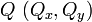 Q\ (Q_x,Q_y)