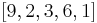 [9,2,3,6,1]
