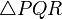  \triangle PQR 