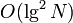 O(\lg^2 N)