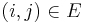(i,j) \in E