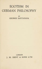 Cover of edition egotismingermanp0000sant