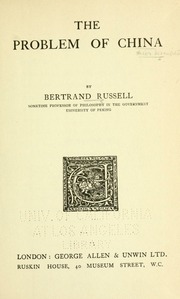 Cover of edition problemofchina00russ