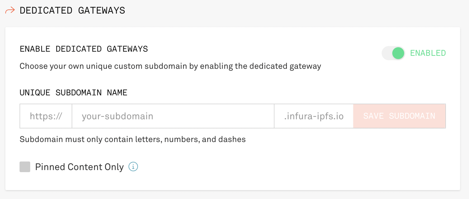 create dedicated gateway