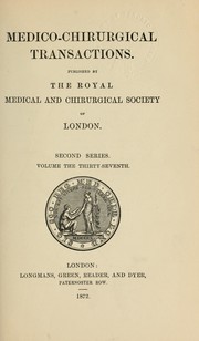 Cover of: Medico-chirurgical transactions
