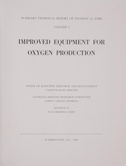 Cover of: Improved equipment for oxygen production