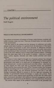 Cover of: The European business environment