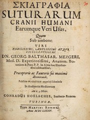 Cover of: Skiagraphia suturarum cranii humani earumque veri usus ...