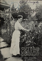 Cover of: Annual seed catalogue: 1910