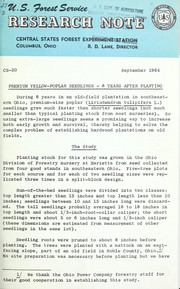 Cover of: Premium yellow-poplar seedlings: 8 years after planting