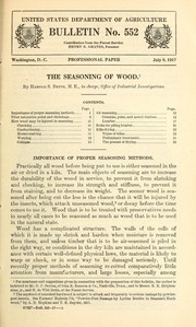 Cover of: The seasoning of wood