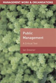 Cover of: Public management: a critical text