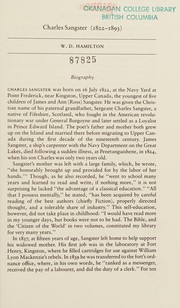 Cover of: Charles Sangster and His Works