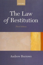 Cover of: The law of restitution