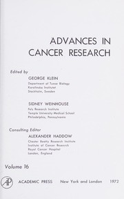 Cover of: Advances in Cancer Research, Volume 16