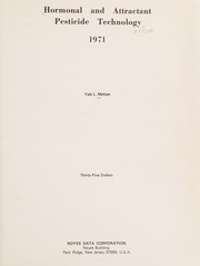 Cover of: Hormonal and attractant pesticide technology