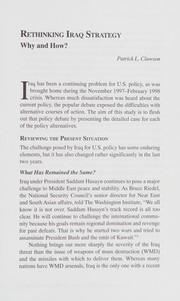 Cover of: Iraq strategy review: options for U.S. policy