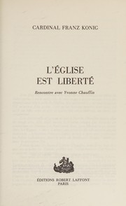 Cover of: L' Église est liberté