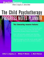 Cover of: Child Psychotherapy Progress Notes Planner