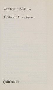 Cover of: Collected Later Poems