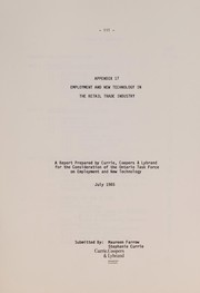 Cover of: Employment and new technology in the retail trade industry.