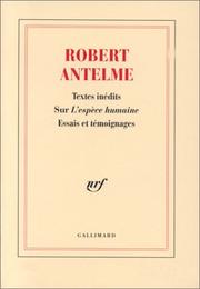 Cover of: Textes inédits sur l'Espèce humaine