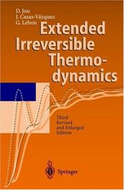 Cover of: Extended irreversible thermodynamics