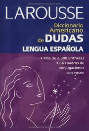 Cover of: Diccionario americano de dudas frecuentes de la lengua española