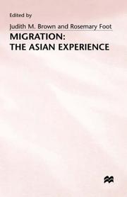 Cover of: Migration, the Asian experience