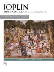 Cover of: Three Piano Rags (Alfred Masterwork Edition)