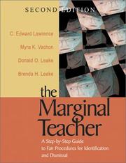 Cover of: The Marginal Teacher (Book & CD): A Step-by-Step Guide to Fair Procedures for Identification and Dismissal