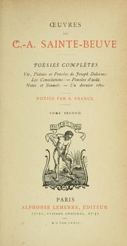 Cover of: Poésies complètes.