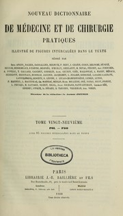 Cover of: Nouveau dictionnaire de medecine et de chirurgie pratiques