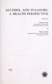 Cover of: Alcohol and pleasure: a health perspective