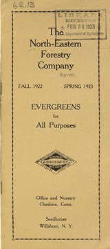 Cover of: Evergreens for all purposes: fall 1922, spring 1923
