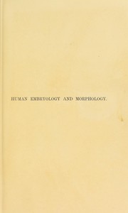 Cover of: Human embryology and morphology