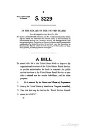 Cover of: Postal Service Amendments Act of 1978: Hearings Before the Subcommittee on ...