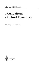 Cover of: Foundations of Fluid Dynamics