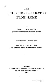 Cover of: The churches separated from Rome