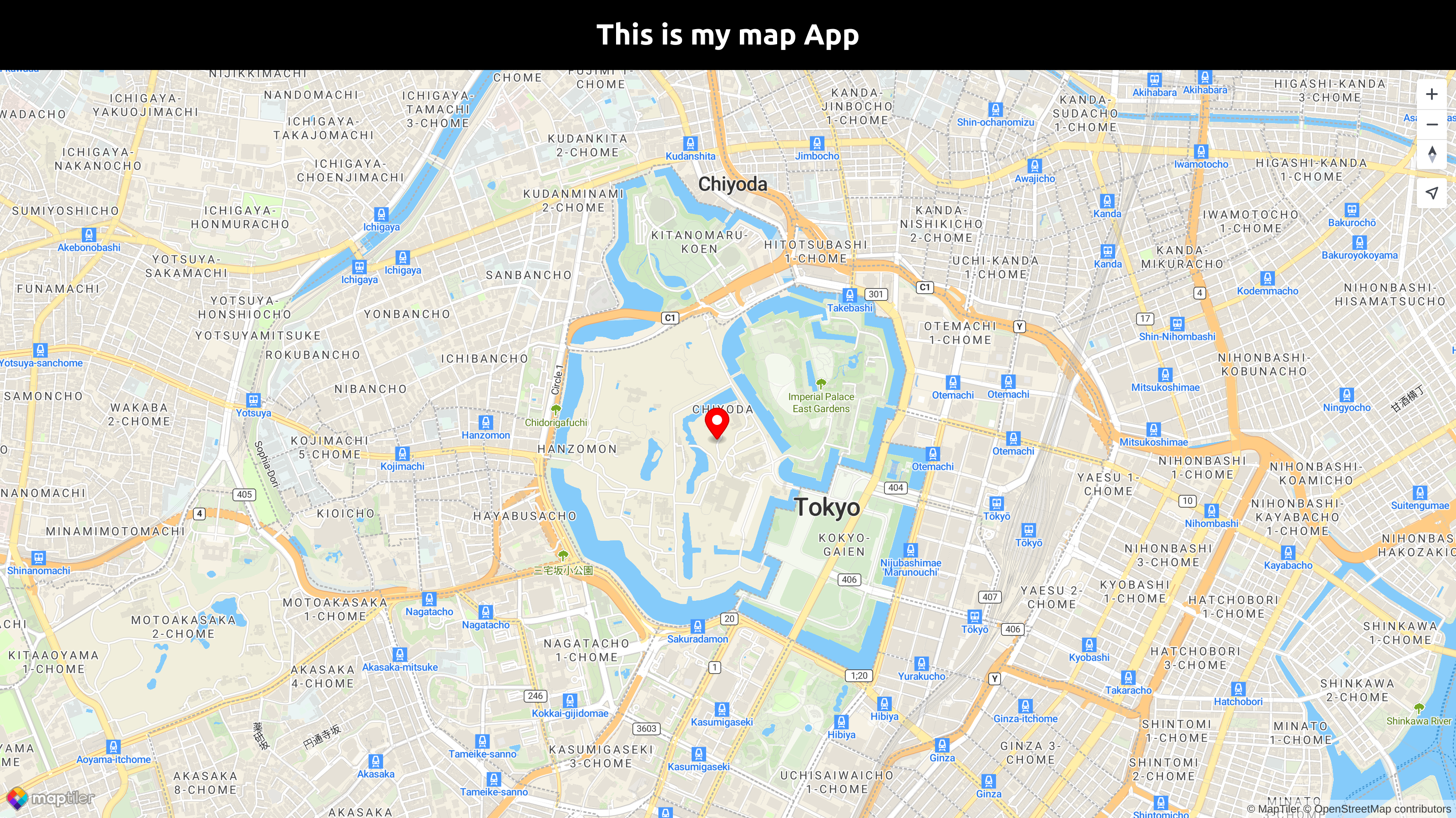 Display MapTiler SDK JS map using React JS