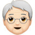 🧓🏻 Persona Anziana Tonalità Pelle Chiara Emoji