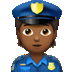 👮🏾 Poliziotto (Neutro) Tonalità Pelle Medio-Scura Emoji