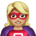 🦸🏼‍♀️ Supereroina Tonalità Pelle Medio-Chiara Emoji