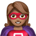 🦸🏽‍♀️ Supereroina Tonalità Pelle Media Emoji
