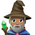 🧙🏽‍♂️ Mago Tonalità Pelle Media Emoji
