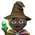 🧙🏿‍♀️ Maga Tonalità Pelle Scura Emoji