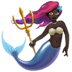 🧜🏿‍♀️ Sirena Tonalità Pelle Scura Emoji