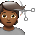 💇🏾 Persona Che Si Fa Tagliare I Capelli Tonalità Pelle Medio-Scura Emoji