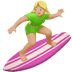 🏄🏼‍♀️ Surfista Donna Tonalità Pelle Medio-Chiara Emoji