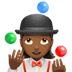 🤹🏾‍♀️ Giocoliera Tonalità Pelle Medio-Scura Emoji